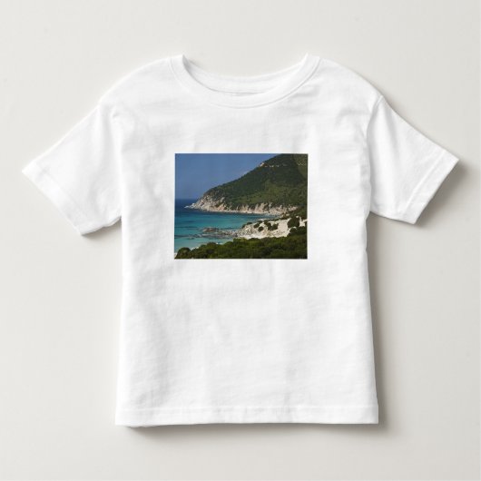 T-shirt Pour Les Tous Petits Italie, Sardaigne, Solanas. Plage. (Devant)