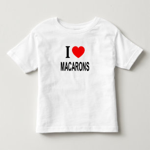 T-SHIRT POUR LES TOUS PETITS J' ❤️ MACARONS J'AIME MACARONS J'AIME MACARONS