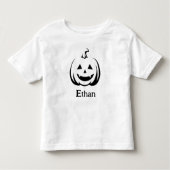 T-shirt Pour Les Tous Petits Jack-o'-lantern Nom d'Halloween noir et blanc (Devant)