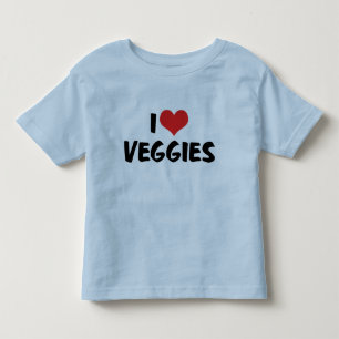 T-shirt Pour Les Tous Petits J'adore les légumes bons pour le cœur - Amoureux d