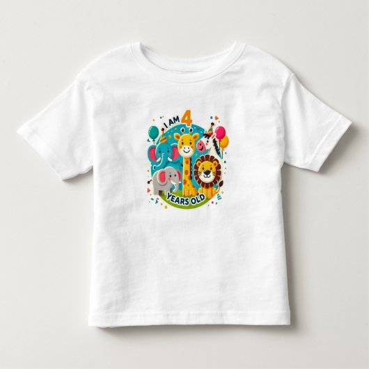 T-shirt Pour Les Tous Petits J'ai quatre ans. (Devant)