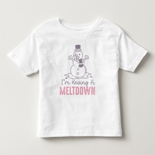 T-shirt Pour Les Tous Petits J'ai une fonte - Drôle Snowman Design (Devant)