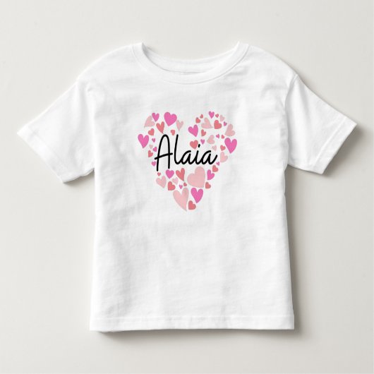 T-shirt Pour Les Tous Petits J'aime Alaia - coeurs pour Alaia (Devant)