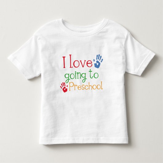 T-shirt Pour Les Tous Petits J'aime aller à l'école maternelle (Devant)