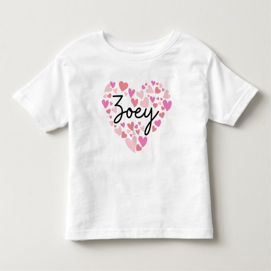 T-shirt Pour Les Tous Petits J'aime Andi - coeurs pour Andi (Devant)