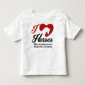 T-shirt Pour Les Tous Petits J'aime / Chevaux du coeur (Devant)