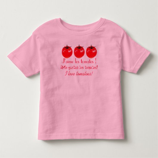 T-shirt Pour Les Tous Petits J'aime des tomates ! (Devant)