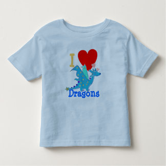 T-shirt Pour Les Tous Petits J'aime la bande dessinée bleue de dragon de