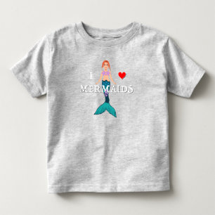 T-shirt Pour Les Tous Petits J'aime la conception de sirènes - Tout-petit en Je