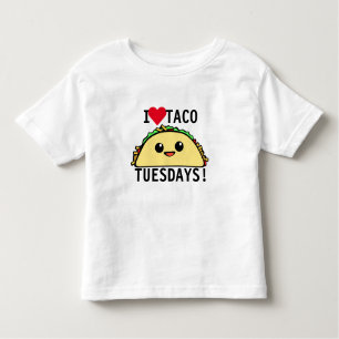 T-shirt Pour Les Tous Petits J'aime le taco mardi