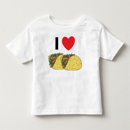 T-shirt Pour Les Tous Petits J'aime l'enfant en bas âge de tacos (Devant)