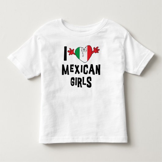 T-shirt Pour Les Tous Petits J'aime les filles mexicaines (Devant)