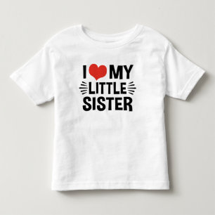 T-shirt Pour Les Tous Petits J'Aime Ma Petite Soeur