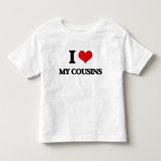T-shirt Pour Les Tous Petits J'aime mes cousins (Devant)