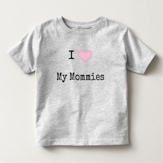 T-shirt Pour Les Tous Petits J'Aime Mes Mommies