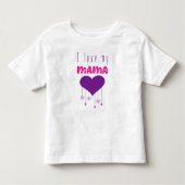 T-shirt Pour Les Tous Petits J'aime mon Mama Bright Hearts Matching Mama Mini (Devant)