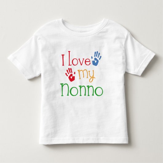 T-shirt Pour Les Tous Petits J'aime mon Nonno (Handprints) (Devant)