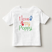 T-shirt Pour Les Tous Petits J'aime mon pavot (Handprints) (Devant)