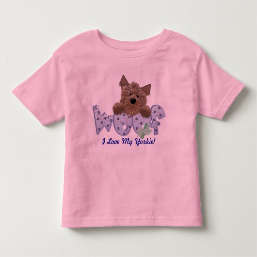 T-shirt Pour Les Tous Petits J'aime mon Yorkie ! (Devant)