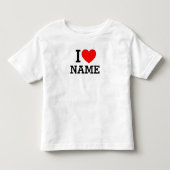 T-shirt Pour Les Tous Petits J'aime nom (Devant)
