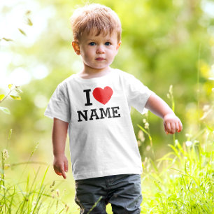 T-shirt Pour Les Tous Petits J'aime nom