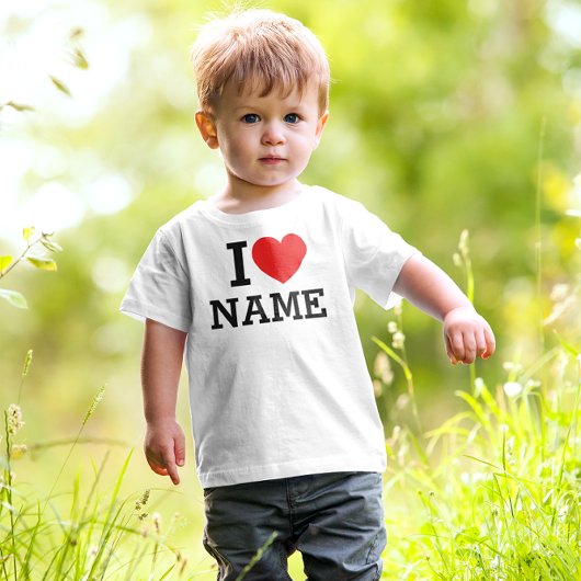 T-shirt Pour Les Tous Petits J'aime nom