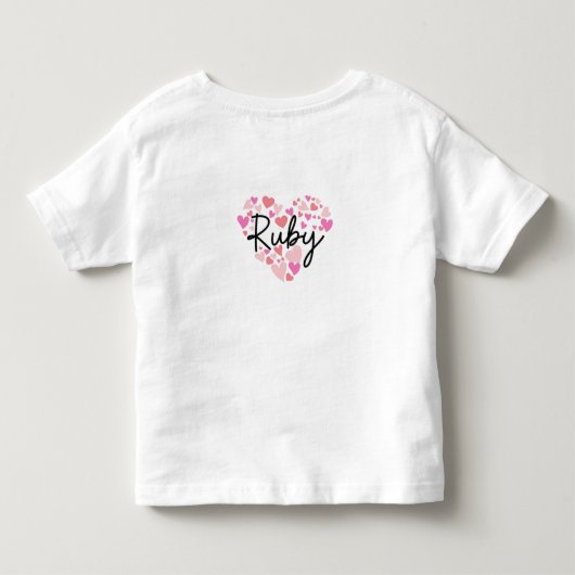 T-shirt Pour Les Tous Petits J'aime Ruby (Dos)