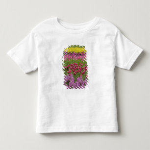 T-shirt Pour Les Tous Petits Jardin de tulipes, de jonquilles et de jacinthe