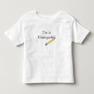 T-shirt Pour Les Tous Petits Jardin d'enfants rayé de papier et de crayon