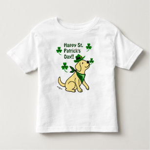 T-shirt Pour Les Tous Petits Jaune Labrador de jour de St Patrick