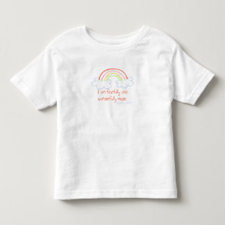 T-shirt Pour Les Tous Petits Je craintivement et merveilleusement suis fait