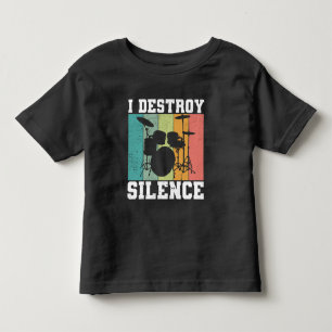 T-shirt Pour Les Tous Petits Je détruit le silence déstabilisé tambour Vinta