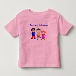 T-SHIRT POUR LES TOUS PETITS JE LUV MES AMIS