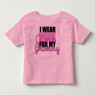 T-shirt Pour Les Tous Petits Je porte le rose pour mon Grammy - cancer du sein