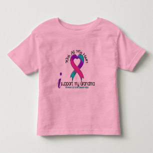T-shirt Pour Les Tous Petits Je soutiens mon cancer de la thyroïde de
