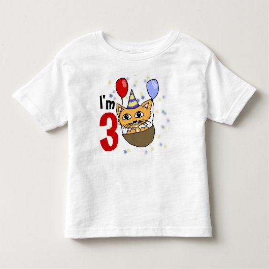 T-shirt Pour Les Tous Petits Je suis 3 anniversaire (Devant)