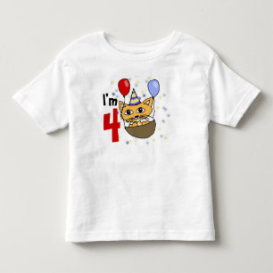 T-shirt Pour Les Tous Petits Je suis 4 anniversaire