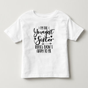 T-shirt Pour Les Tous Petits Je suis la plus jeune sœur Anniversaire Belle-soeu