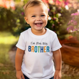 T-shirt Pour Les Tous Petits Je suis le Big Brother Modern Colorful Boy