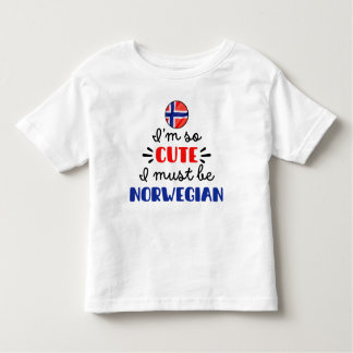 T-shirt Pour Les Tous Petits Je suis tellement mignon, je dois être norvégien