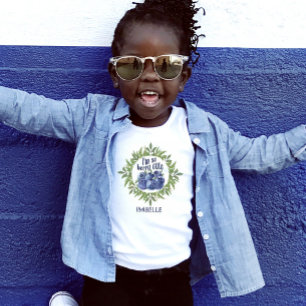 T-shirt Pour Les Tous Petits Je suis tellement mignon mignon bleu bleuets nom d
