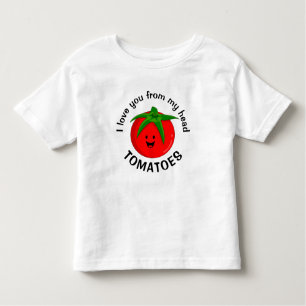 T-shirt Pour Les Tous Petits Je T'Aime De Ma Tête Tomates