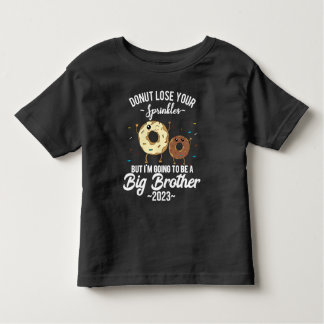 T-shirt Pour Les Tous Petits Je vais être un Big Brother 2023 Donut
