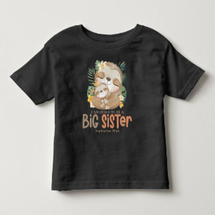 T-shirt Pour Les Tous Petits Je vais être une grande sœur de paresseux Annonce
