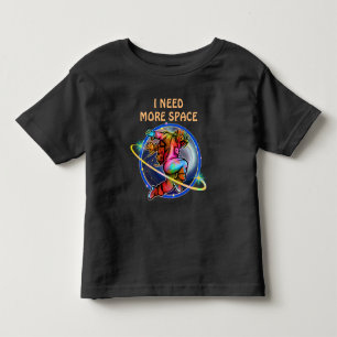 T-SHIRT POUR LES TOUS PETITS JE VEUX PLUS D'ESPACE GALAXIE ASTRONAUTE PERSONNAL