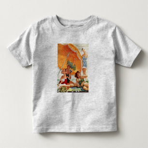 T-shirt Pour Les Tous Petits Jeu de carte à la plage par Alex Ross