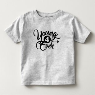 T-shirt Pour Les Tous Petits jeune pièce en t de l'anniversaire 4ever