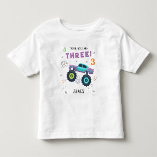 T-shirt Pour Les Tous Petits Jeune Sauvage Et Trois Ans Monster Car