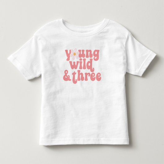 T-shirt Pour Les Tous Petits Jeune Sauvage Trois 3e Anniversaire (Devant)