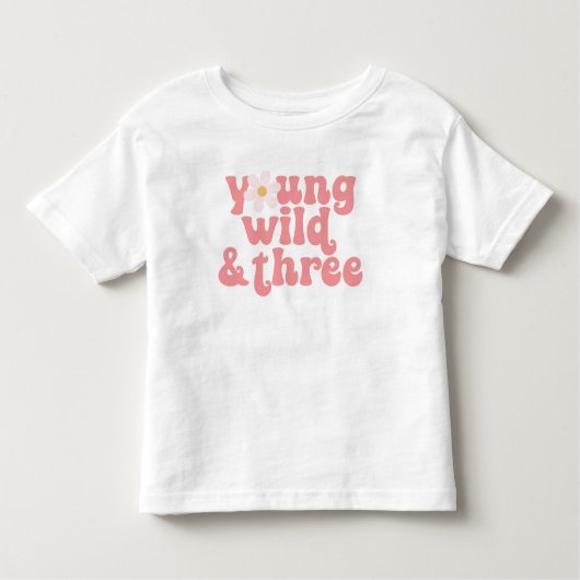 T-shirt Pour Les Tous Petits Jeune Sauvage Trois 3ème Anniversaire (Devant)